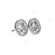 Oval Halo Studs Earring STHA1341